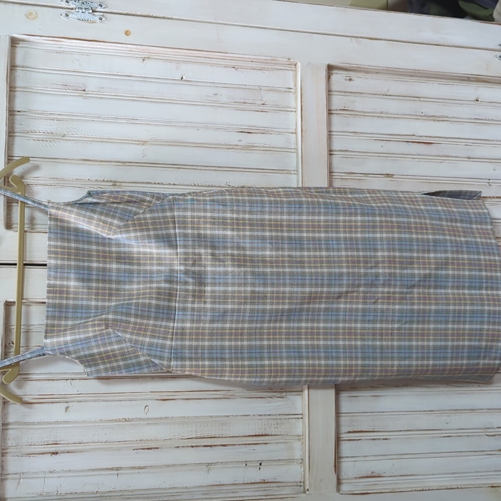 COS, pastel checked/plaid wool blend dress . Euro Sz 32 /US 2